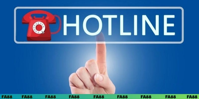Lựa chọn hotline để thực hiện liên hệ tại FA88