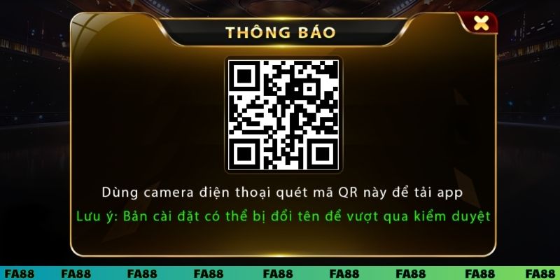 Quét mã QR tải ứng dụng để thao tác thành công